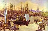 Edouard Manet Famous Paintings - The Harbour At Bordeaux